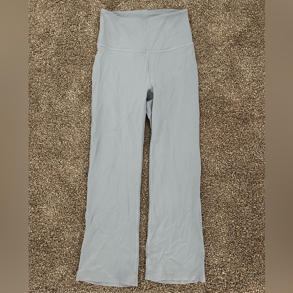 lululemon athletica Light Gray/Blue High-Waisted Capri Pants